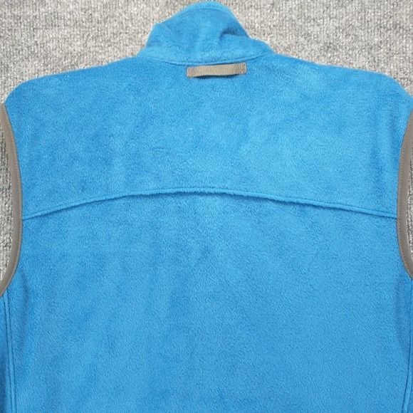 Eddie Bauer Men's Zip Up Fleece Vest Blue M Zipped Pockets Mock Neck Outdoor - Picture 7 of 13